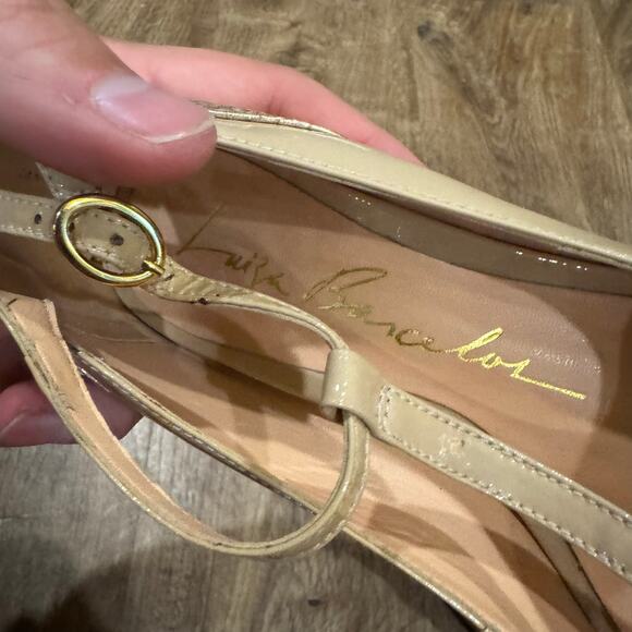 Luiza Barcelos Boots Womens US Size 7 - 7B Peep Toe Block Heel Tan - Picture 6 of 6